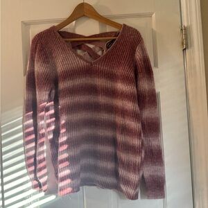 Women's Pink Striped Sweater